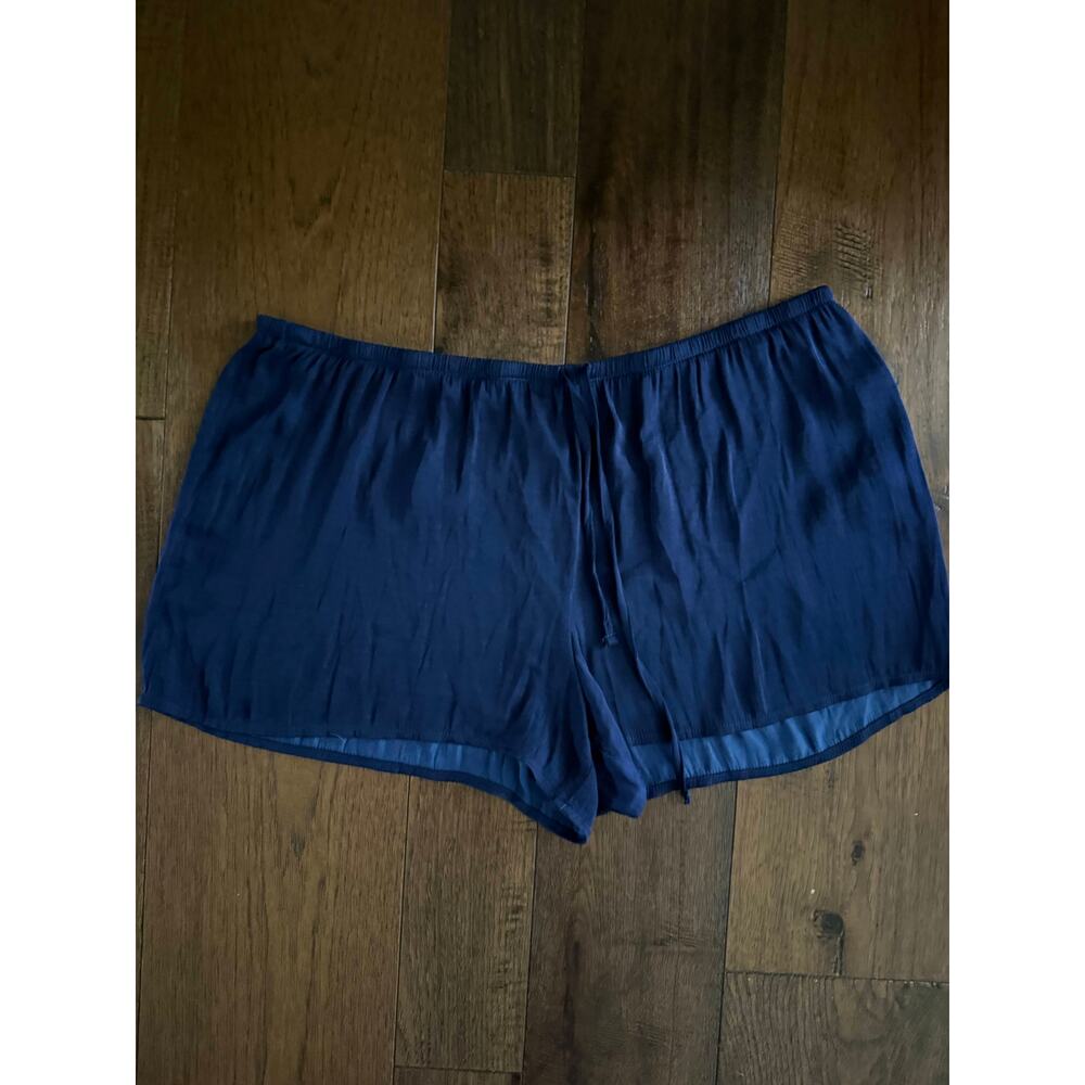Josie by Natori Navy Flowy Drawstring Pajama Shorts Sleepwear Loungewear